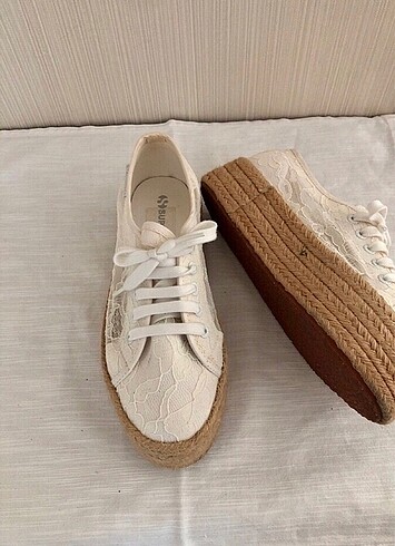 38 Beden Superga dantelli platform sneaker