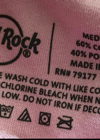 Hard Rock Cafe Pembe Kadın Kapüşonlu Sweatshirt - Görsel 4