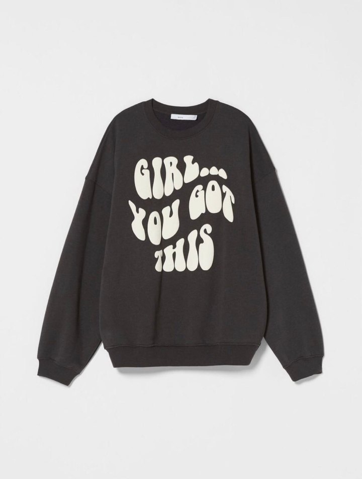 Bershka Siyah Sweatshirt - Görsel 3