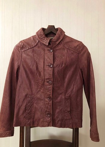 DKNY Donna Karan Deri Ceket - Görsel 5