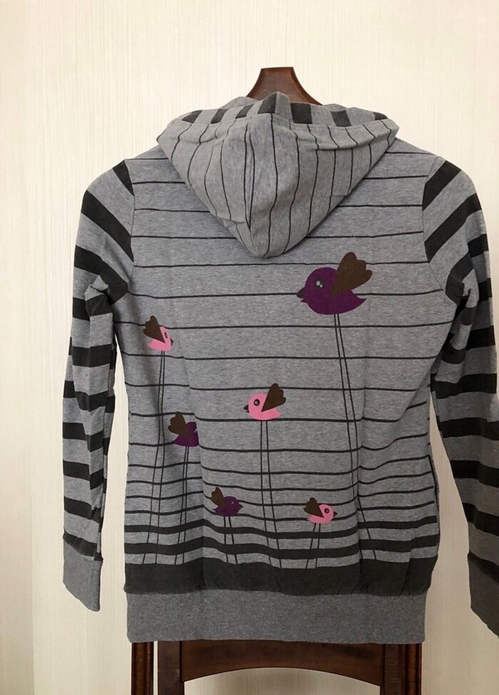 Zara Kapüşonlu Gri Sweatshirt - Görsel 2