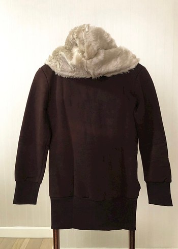 Zara Kahverengi Kapüşonlu Sweatshirt - Görsel 5