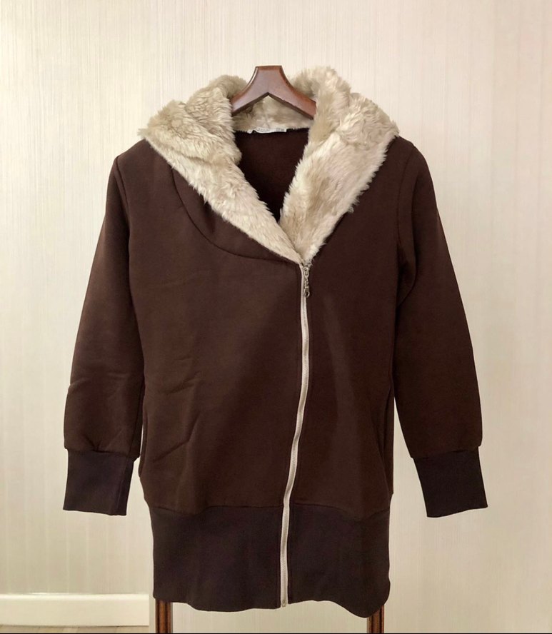 Zara Kahverengi Kapüşonlu Sweatshirt - Görsel 4