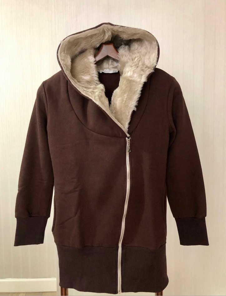 Zara Kahverengi Kapüşonlu Sweatshirt - Görsel 3