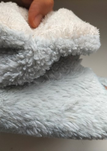 Kız Çocuk Beyaz Nakışlı Sıcak Ev Terliği - Görsel 8