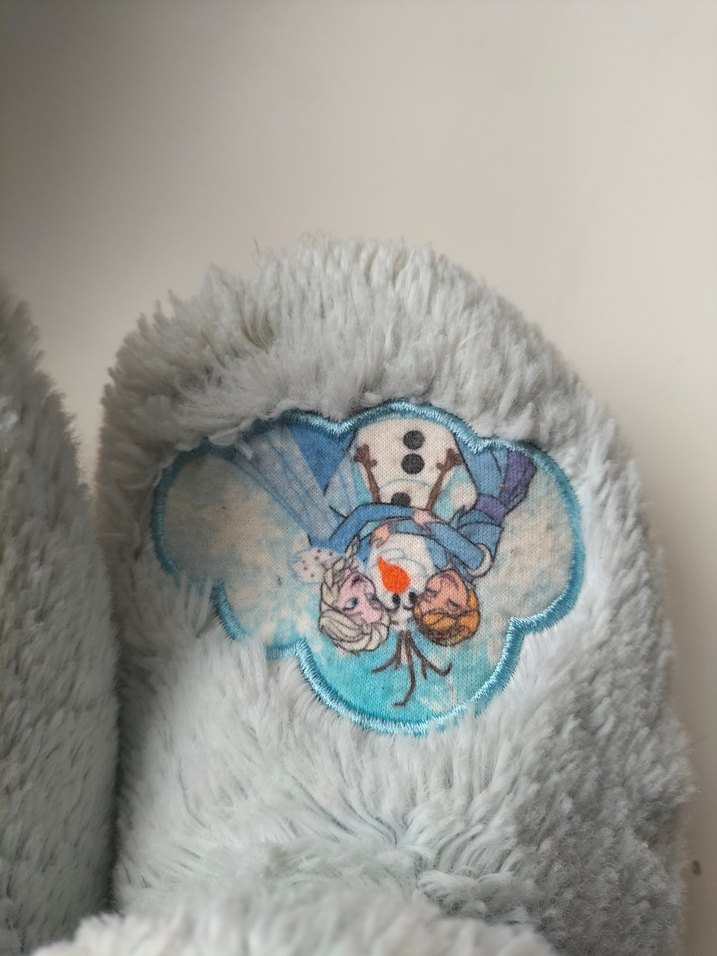 Kız Çocuk Beyaz Nakışlı Sıcak Ev Terliği - Görsel 5