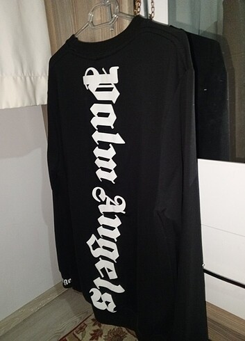 l Beden siyah Renk Palm Angeles yazılı sweatshirt