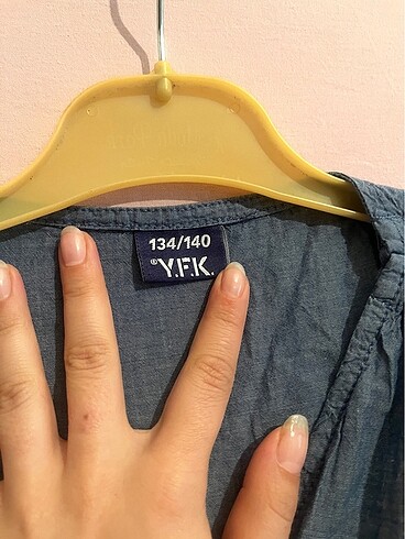 8 Yaş Beden lacivert Renk kız çocuk jean elbise