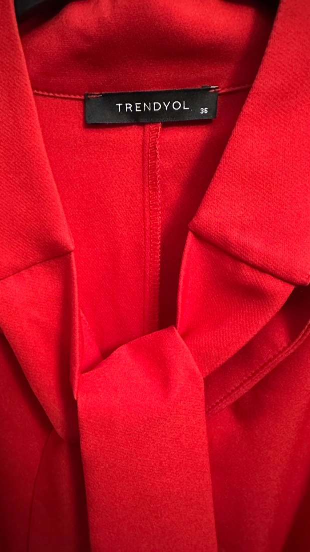 Kırmızı Kadın elbise - Görsel 4