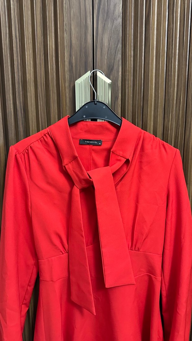 Kırmızı Kadın elbise - Görsel 2