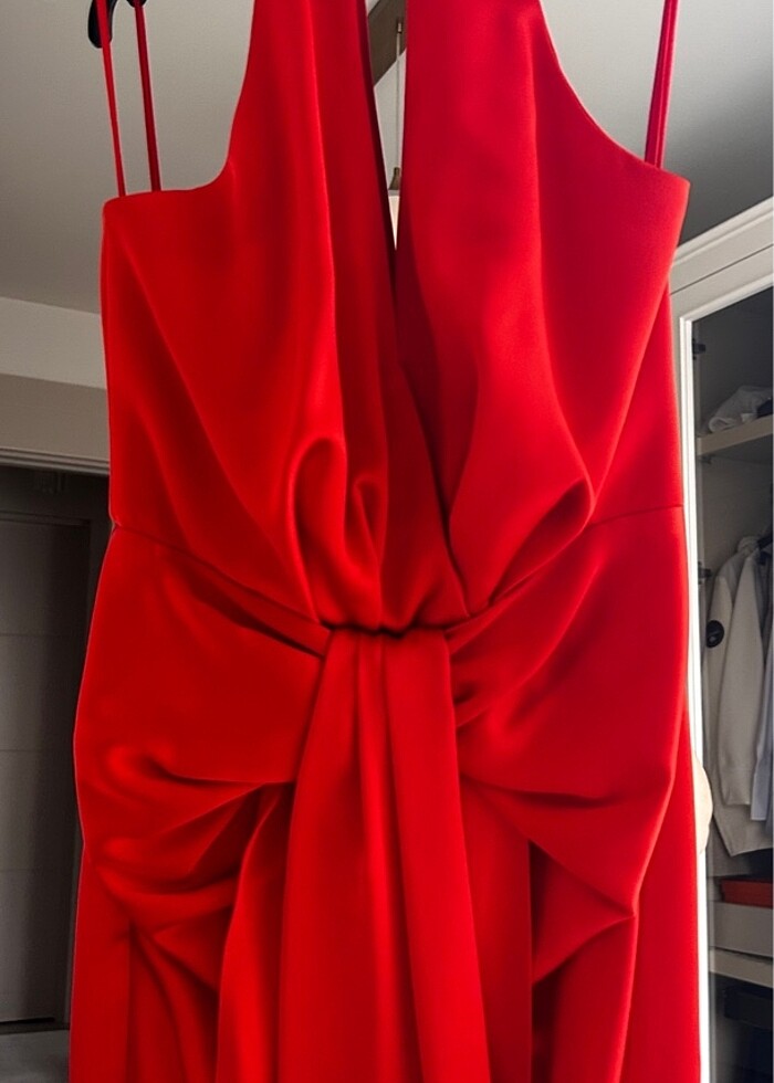 Özgür Masur tasarım Saten Elbise - Görsel 2