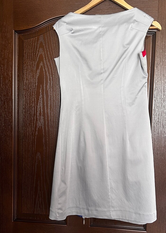 Saten Renkli Elbise - Görsel 2