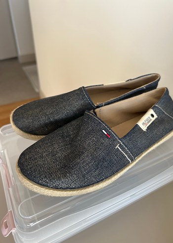 Kadın Mavi Denim Hasır Topuk Espadril - Görsel 3