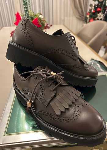 George Hogg Marka Kahverengi Deri  Klasik Püsküllü Ayakkabı - Görsel 5