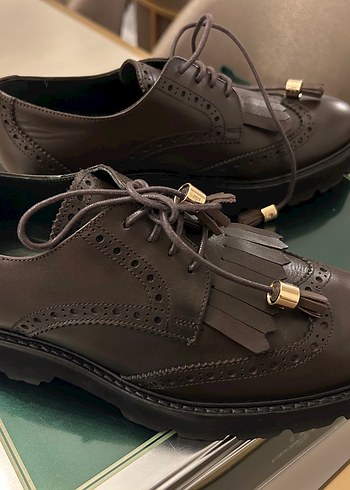 George Hogg Marka Kahverengi Deri  Klasik Püsküllü Ayakkabı - Görsel 2