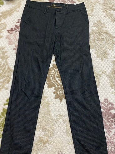 Keten pantolon desenli