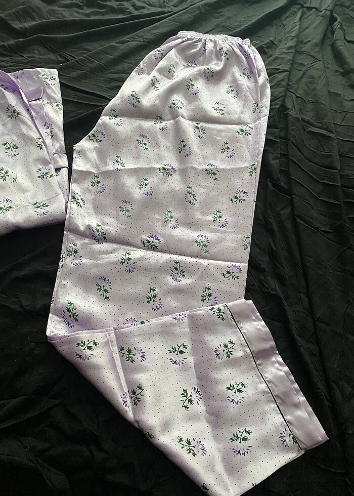 Saten Alt üst Pijama (Kadın) XXL/52-54 - Görsel 3