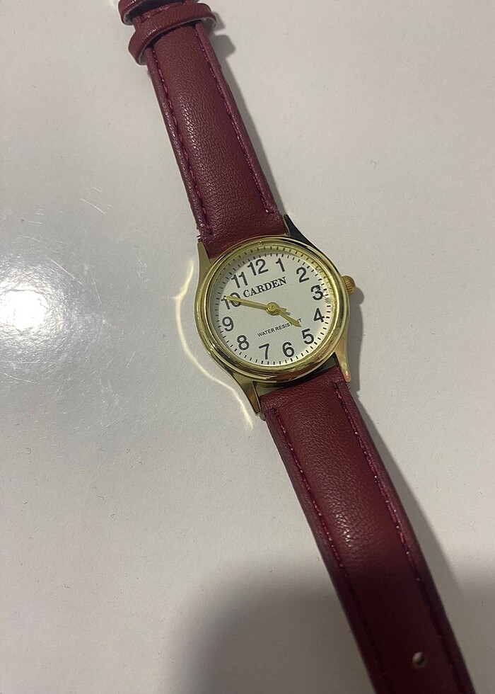 Carden 1980s Leather Gold Kol Saati Yeni - Görsel 3