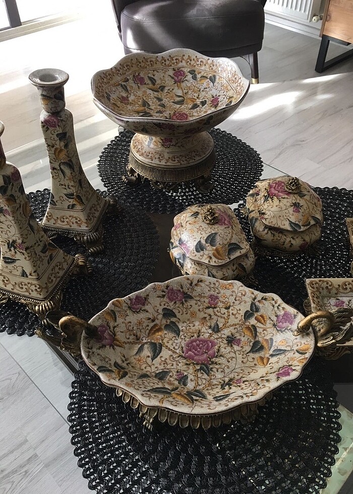 Vintage Porselen Kül Tablalar/2 adet  fiyat - Görsel 5