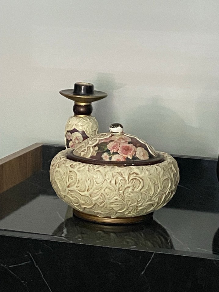 Vintage Bonboniyer/Şamdan Mumluk - Görsel 2