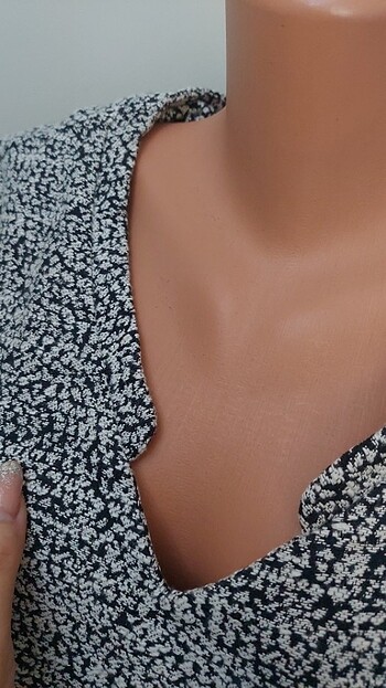 Özel dokulu casuel elbise .L beden - Görsel 5