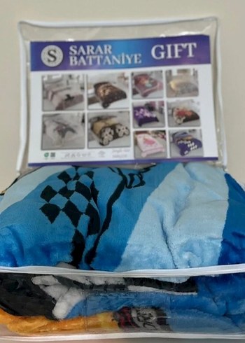 Çocuklar için Mavi Kareli Battaniye - Görsel 4