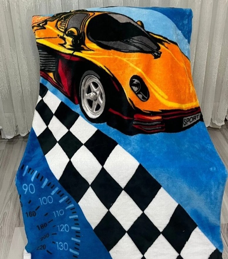 Çocuklar için Mavi Kareli Battaniye - Görsel 2