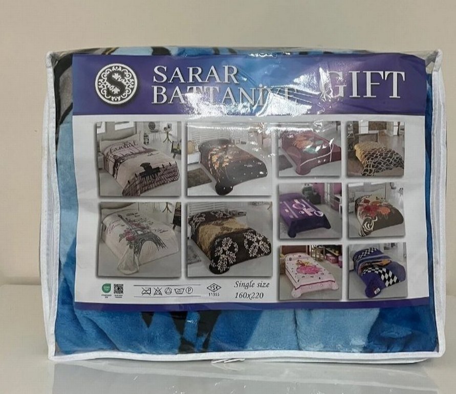Çocuklar için Mavi Kareli Battaniye - Görsel 3