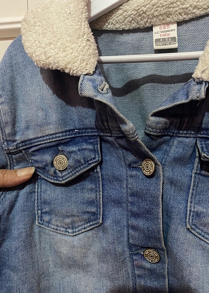 Kız çocuk kot ceket - Görsel 4