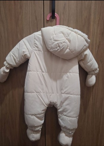 Beyaz Kürklü Bebek Kız Tulumu - Görsel 2