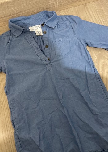 Düğmeli Kot elbise - Görsel 2