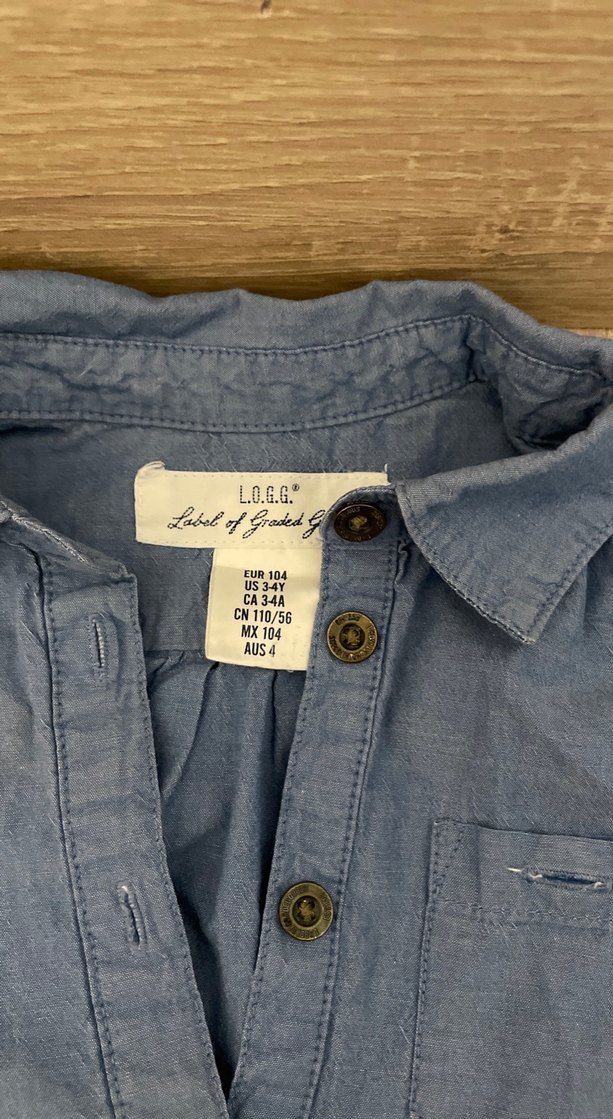 Düğmeli Kot elbise - Görsel 3