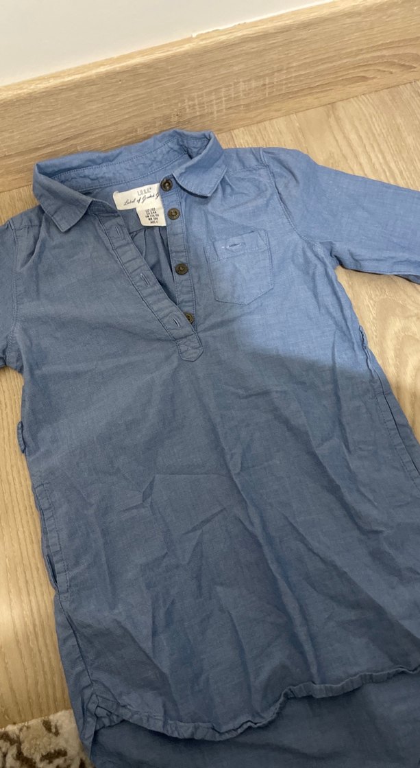 Düğmeli Kot elbise - Görsel 2