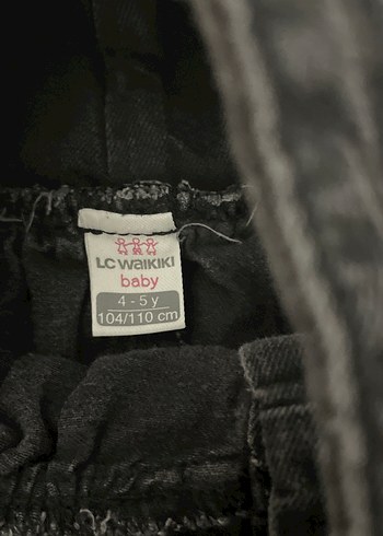 Kız Çocuk Siyah Denim Askılı Elbise - Görsel 3