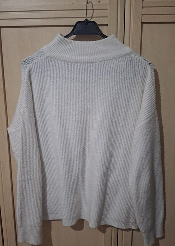 Trendyolmilla Gri Yarım Fermuarlı Örgü Kadın Kazak - Görsel 2