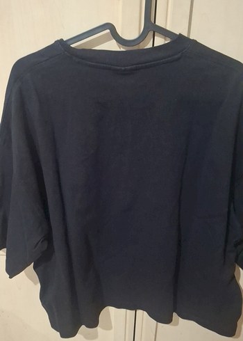 Bershka Siyah Uzun Kollu Keten Kadın Tişört - Görsel 2