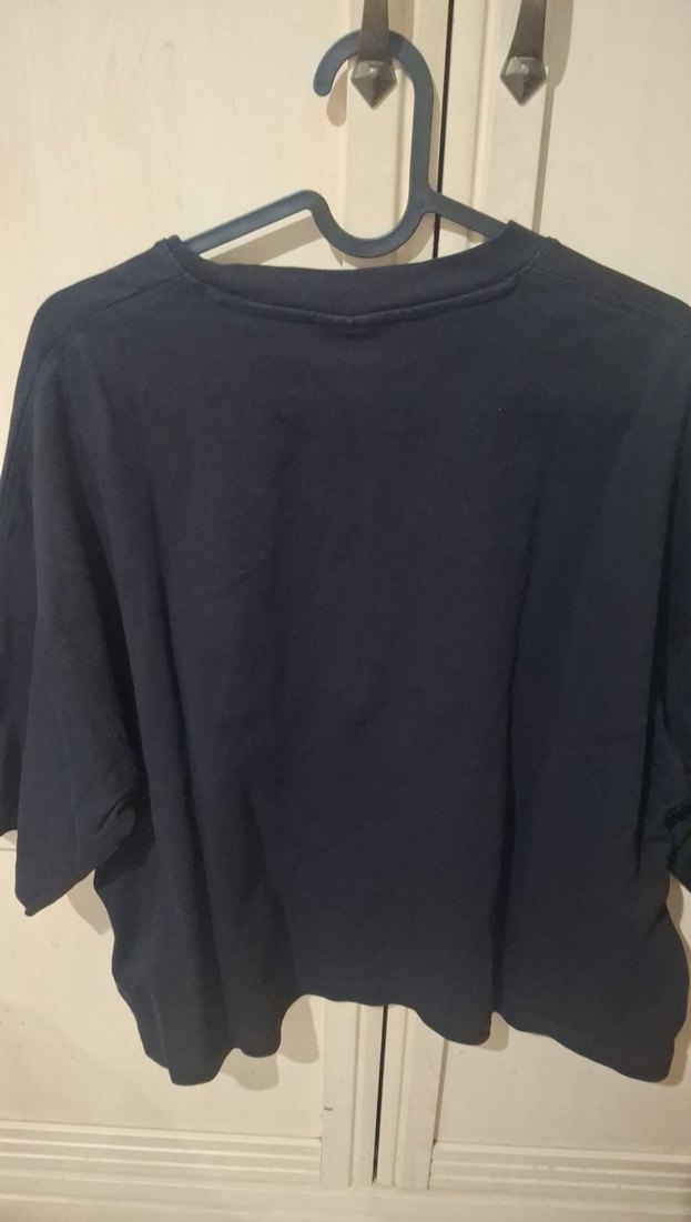 Bershka Siyah Uzun Kollu Keten Kadın Tişört - Görsel 2