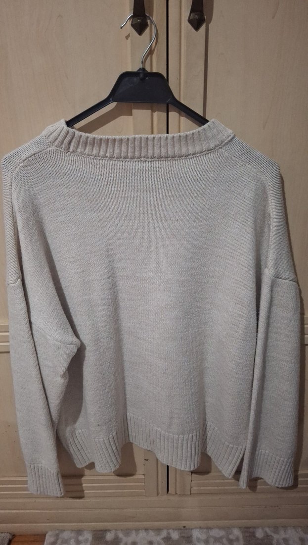 Madmext Gri Kadın Örgü Bisiklet Yaka Kazak - Görsel 2