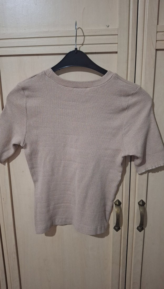 Trendyolmilla Bej Kısa Kollu Fit Kesim Kadın Kazak - Görsel 2