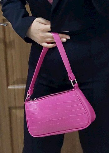 Defacto eflatun fuşya pembe deri çanta - Görsel 2