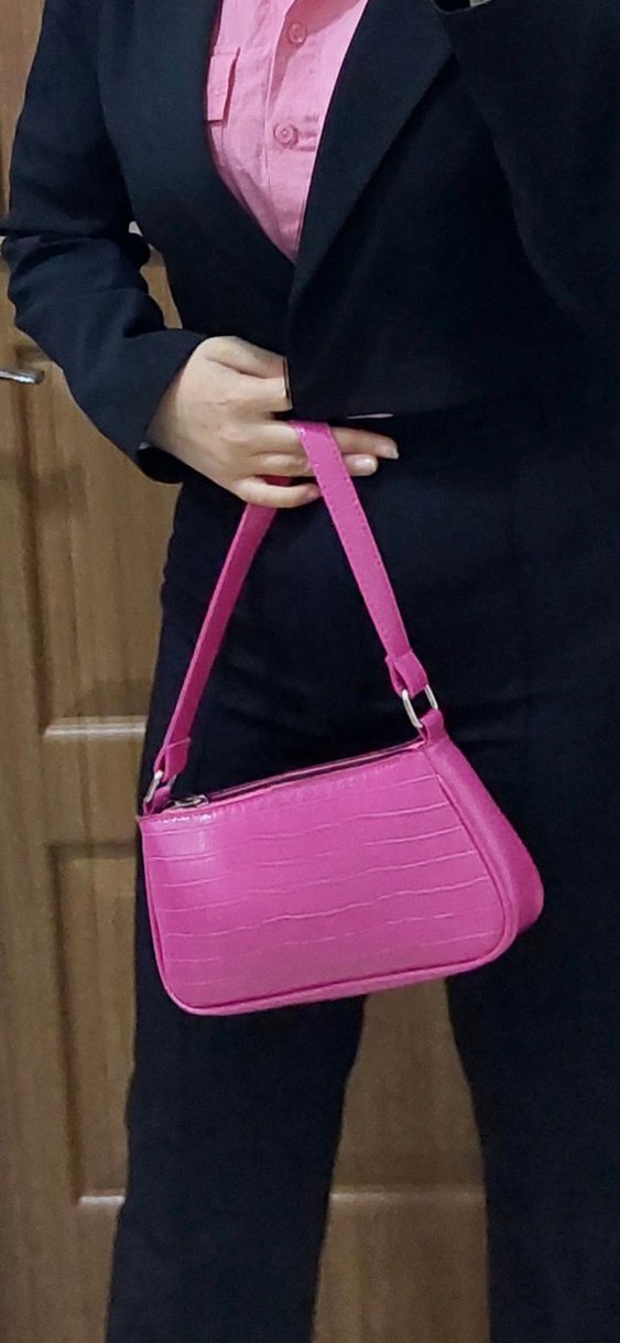 Defacto eflatun fuşya  pembe deri çanta - Görsel 2