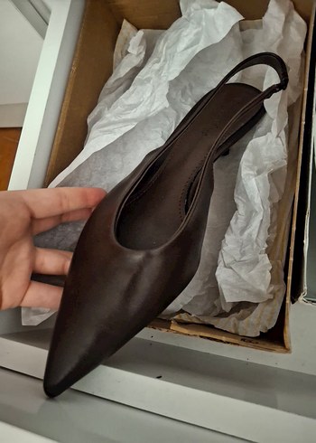 Kahverengi Deri Tokalı Stiletto Kadın Ayakkabı - Görsel 3