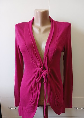 Pembe V Yaka Triko Hırka