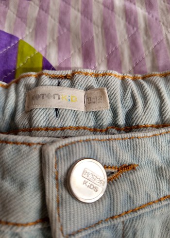 Gri Payetli Kadın Mini Denim Şort - Görsel 2