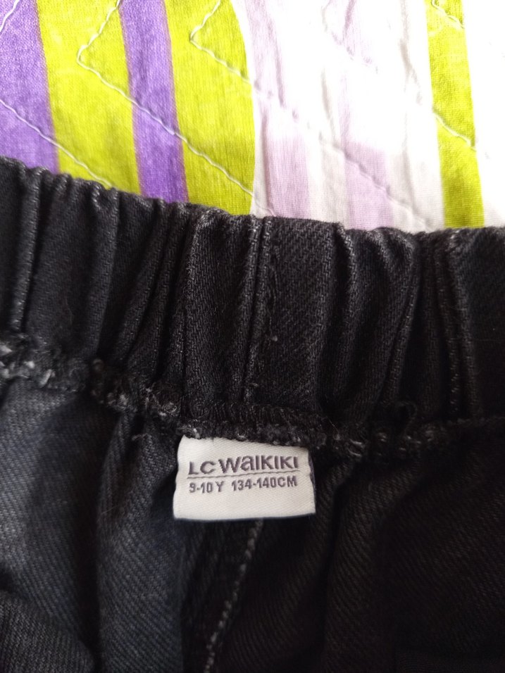 Düğmeli Siyah Denim Kız Etek - Görsel 4