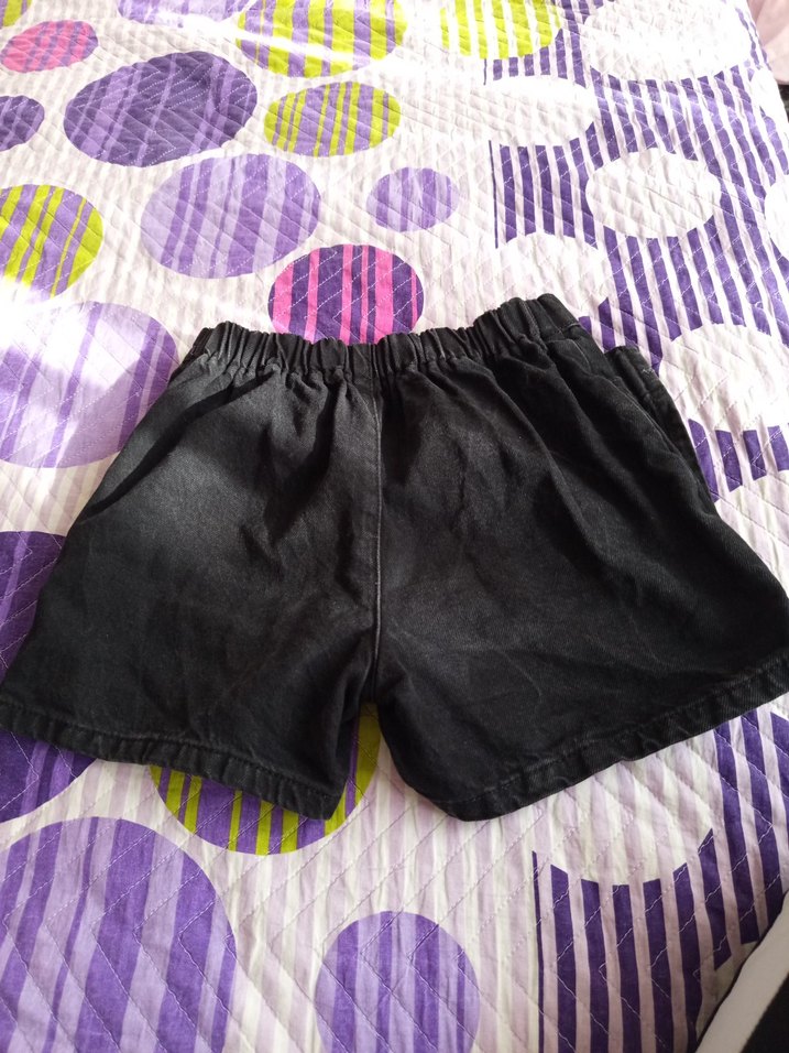 Düğmeli Siyah Denim Kız Etek - Görsel 3