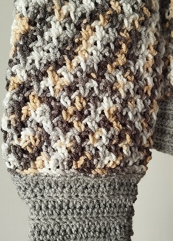 Örgü crop ceket - Görsel 8