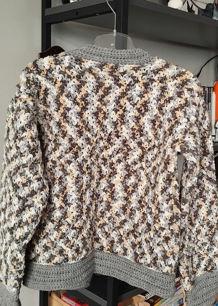 Örgü crop ceket - Görsel 3