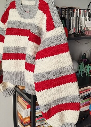 Örgü crop kazak - Görsel 5