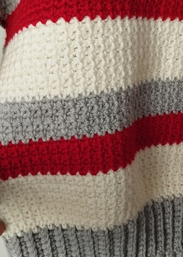 Örgü crop kazak - Görsel 4